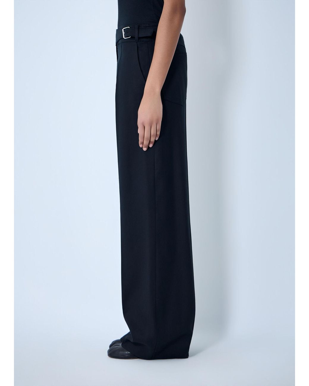 Sportmax Blue Wide-Leg Tailored Trousers