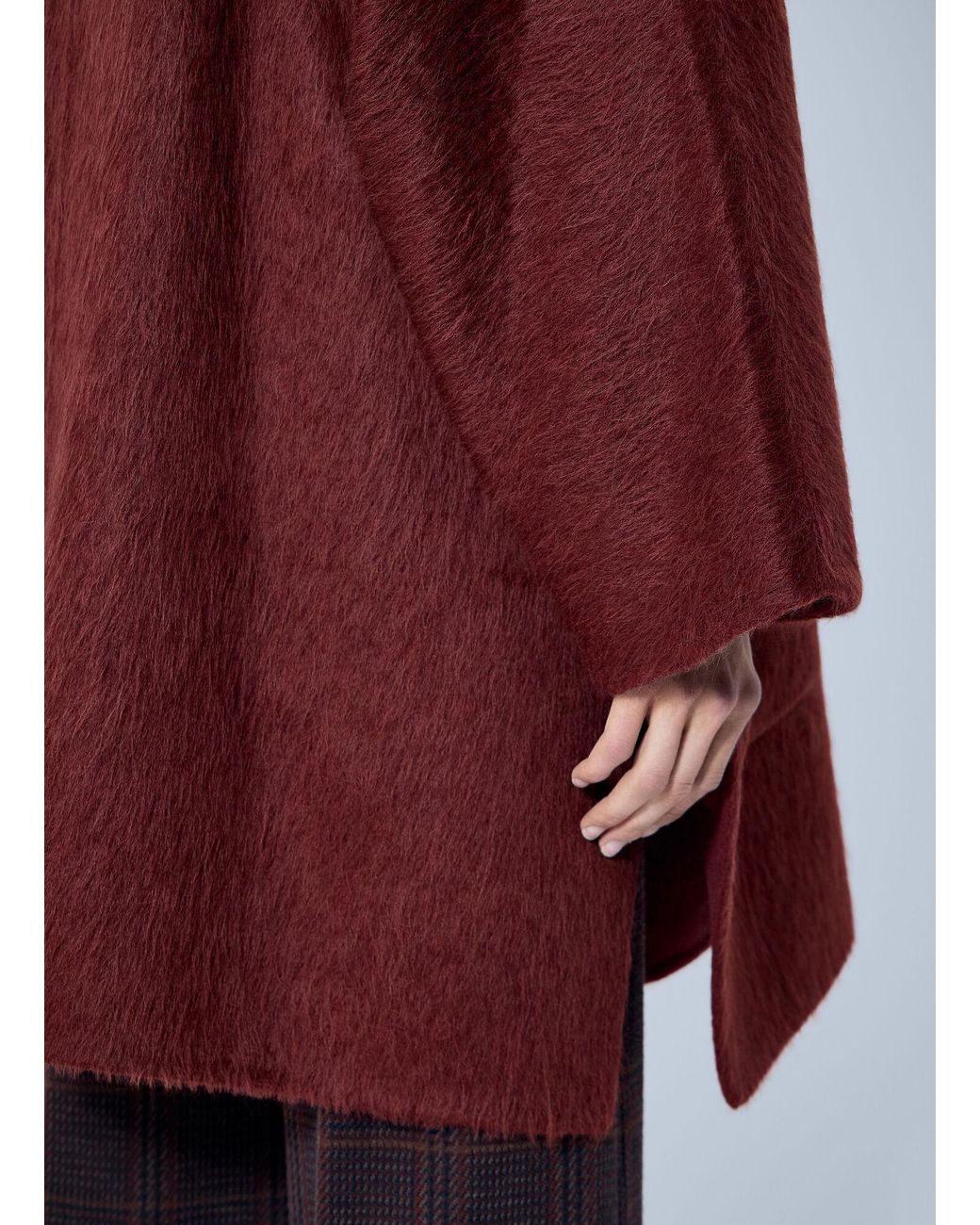Max Mara Red Short Alpaca And Wool Coat