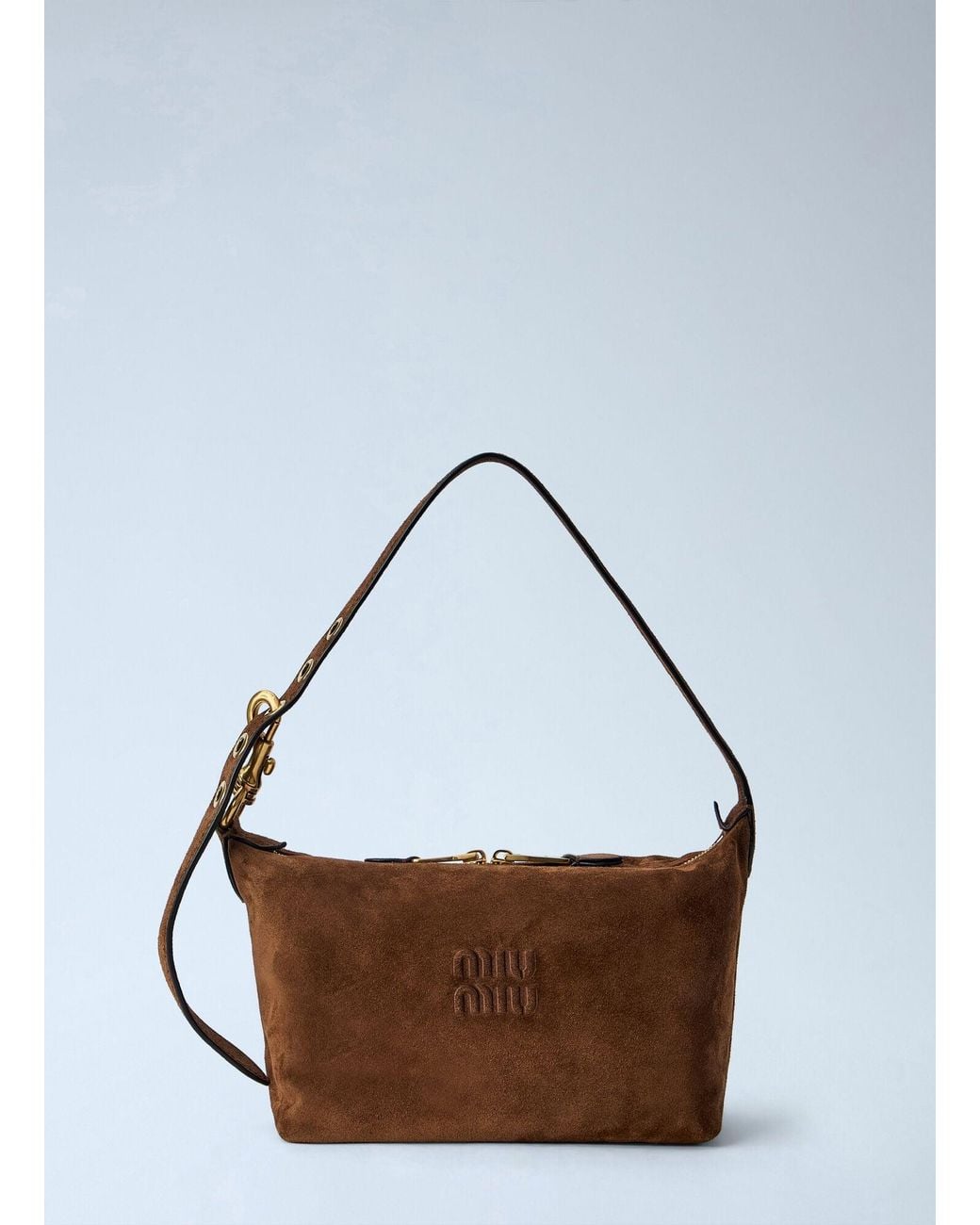 Miu Miu Brown Spirit Suede Bag