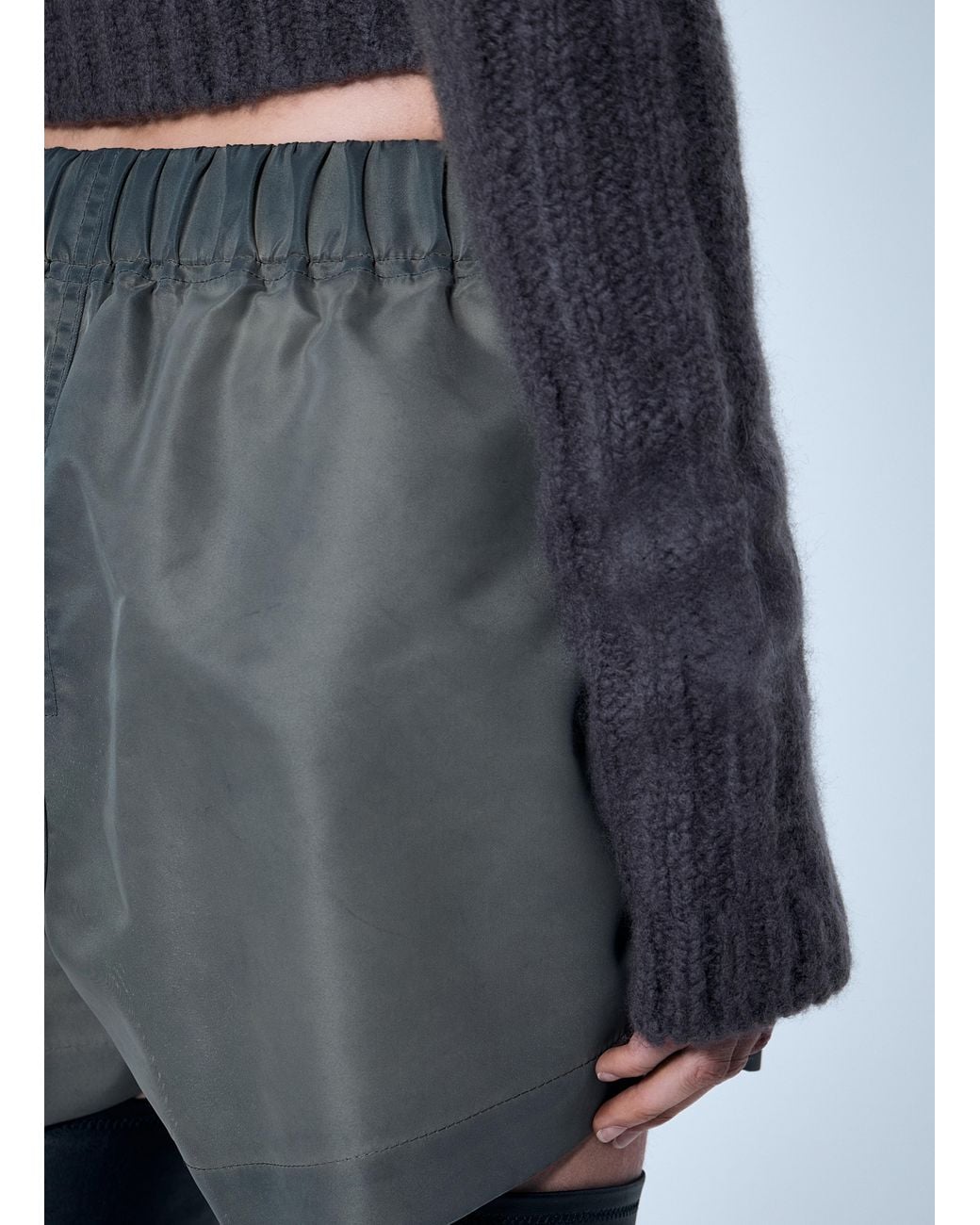 Rick Owens Blue Elasticated Waist Shorts