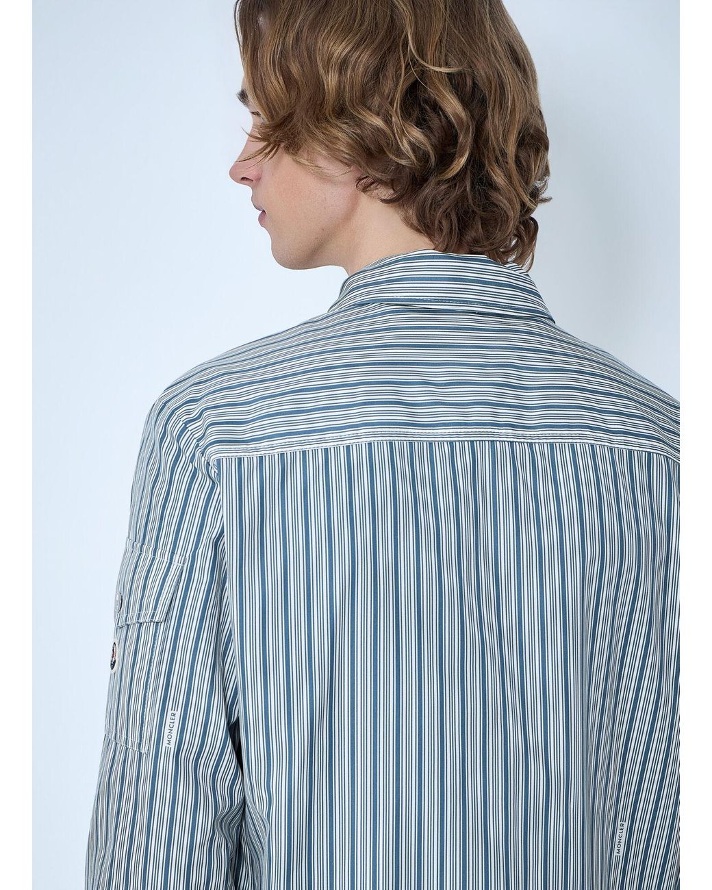 Moncler Blue Havas Shirt Jacket for men