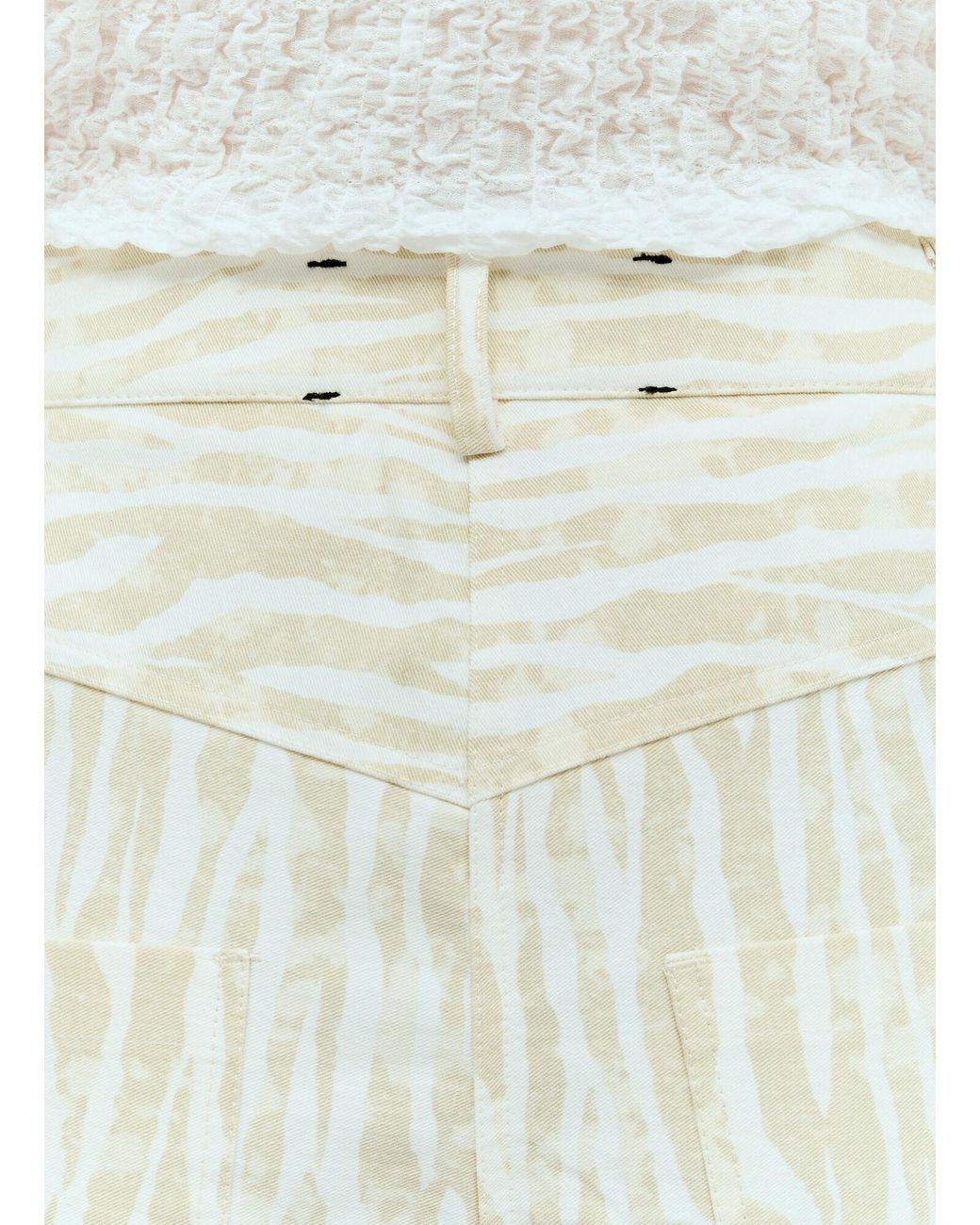 Song For The Mute White Printed Pants
