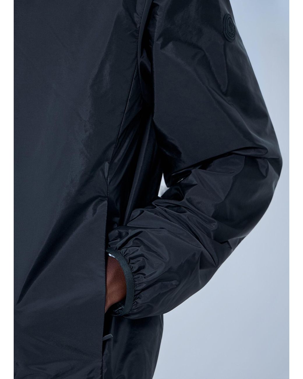 Moncler Blue Reversible Hooded Zip Jacket for men