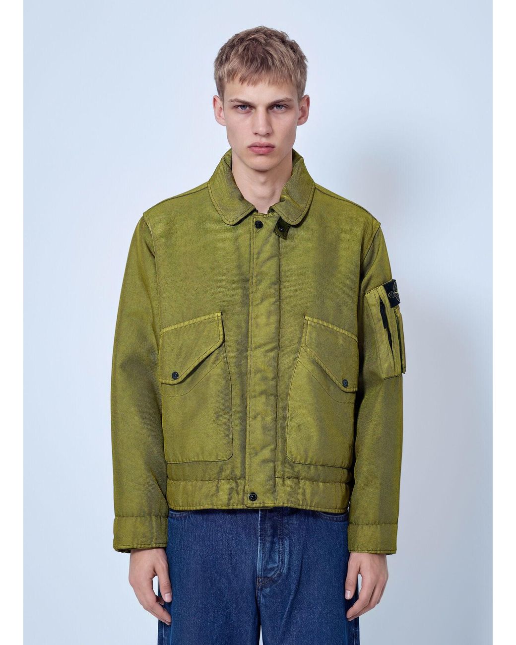 Stone Island Green Utility Field Jacket for men