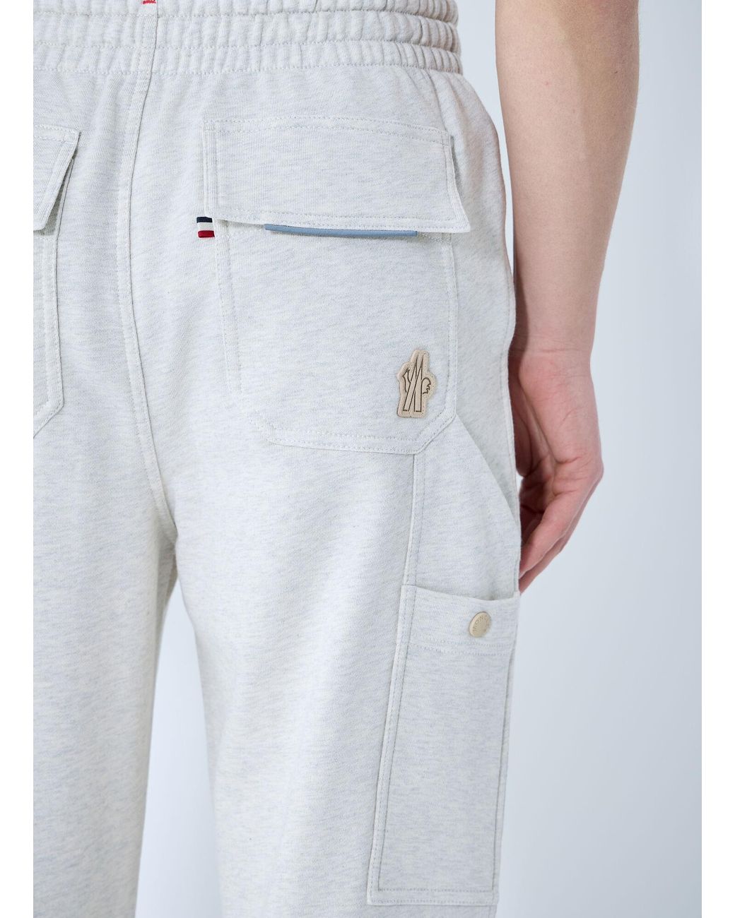Moncler Blue Logo Patch Track Pants for men