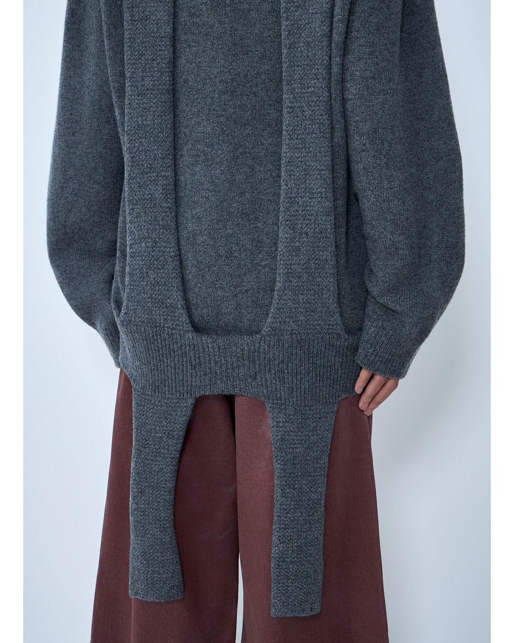 Issey Miyake Blue Oversized Knit Sweater
