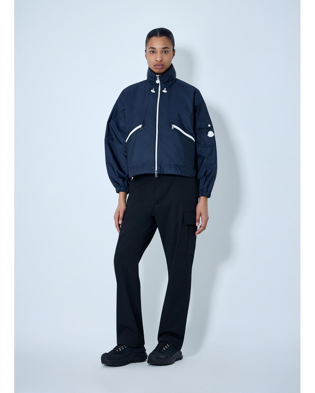 Moncler Blue Marmacy Hooded Rain Jacket