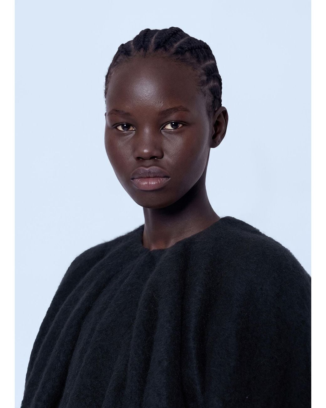 Rick Owens Blue Temple Bubble Cropped Top