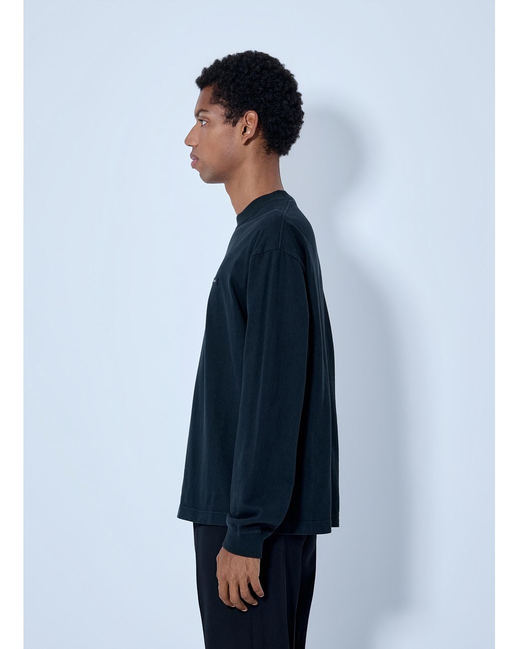 Prada Blue Crewneck Long Sleeve Sweatshirt for men