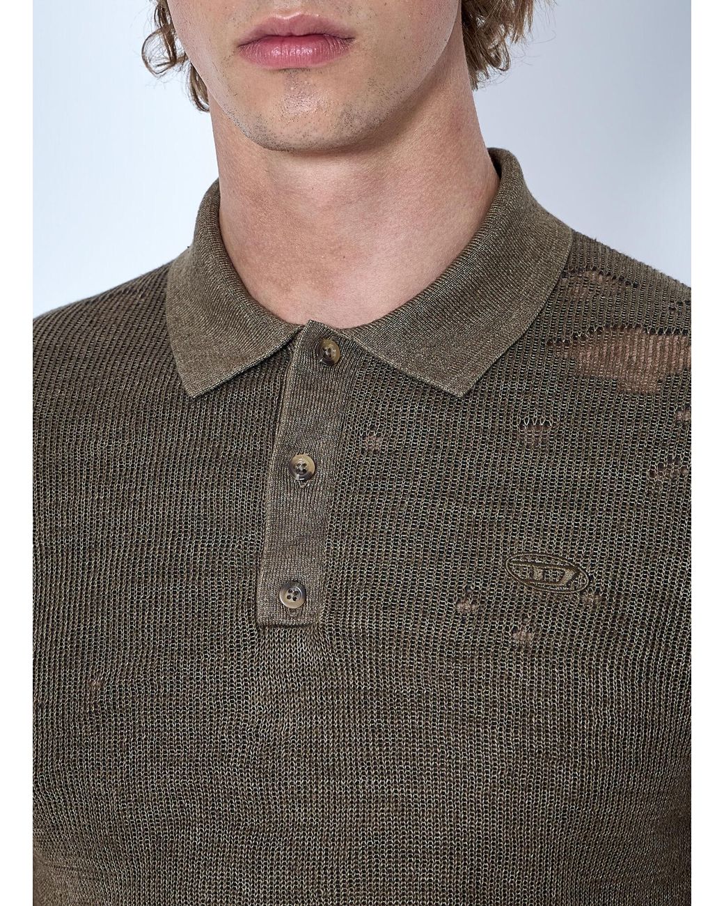 DIESEL Gray K-Danny Polo Shirt for men