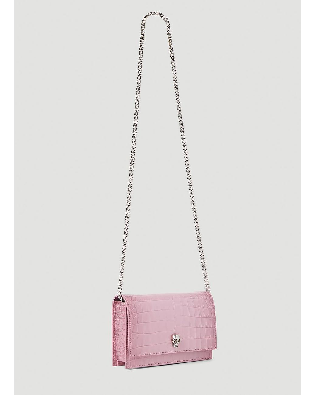 Alexander McQueen Small Skull Shoulder Bag in Pink | Lyst