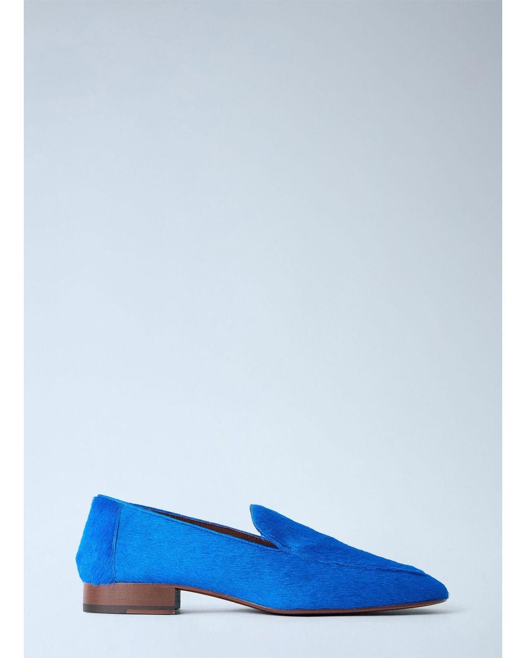 Dries Van Noten Blue Calf Hair Loafers