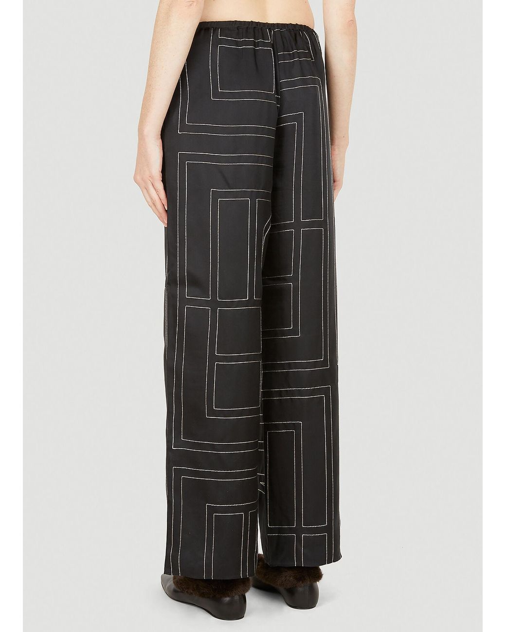 Totême  Black Monogram Pants