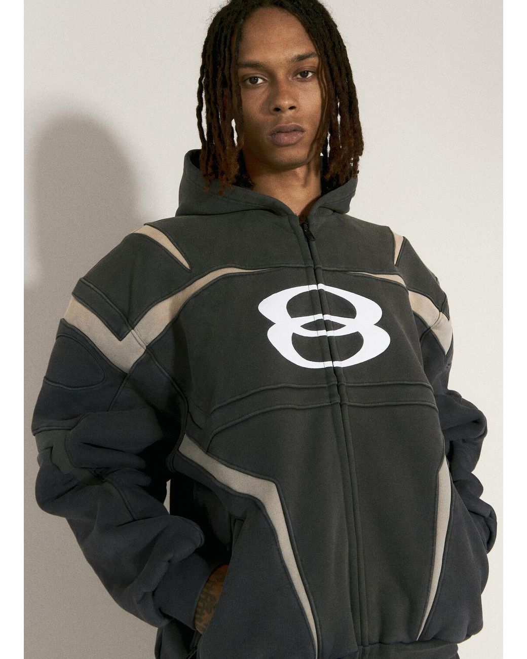 【BALENCIAGA】Biker Hood Zipup Gray White New Biker Hoodie Via @7seenowbuynow5 instagram : r/Balenciaga