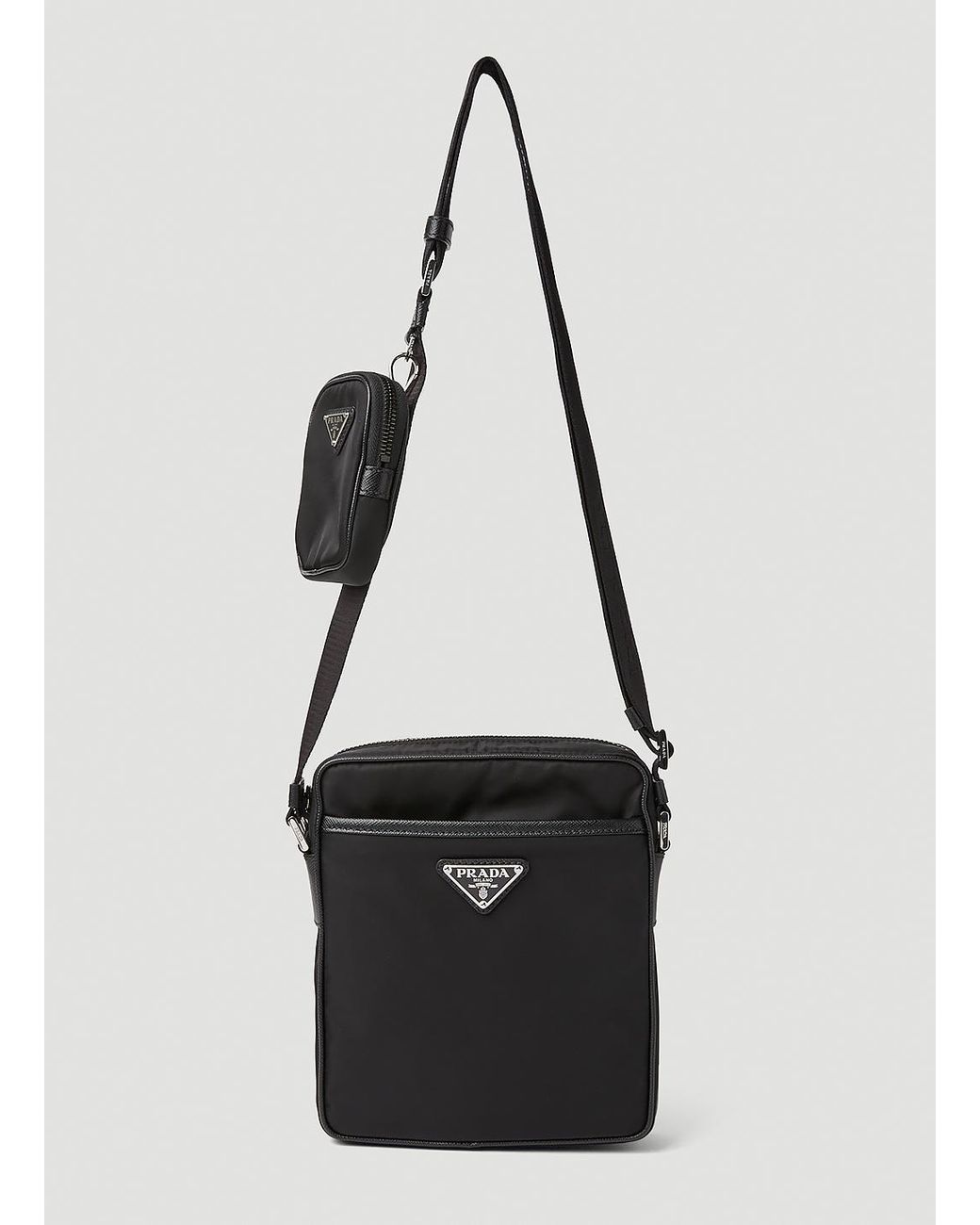 Prada Re nylon Crossbody Bag in Black for Men Lyst