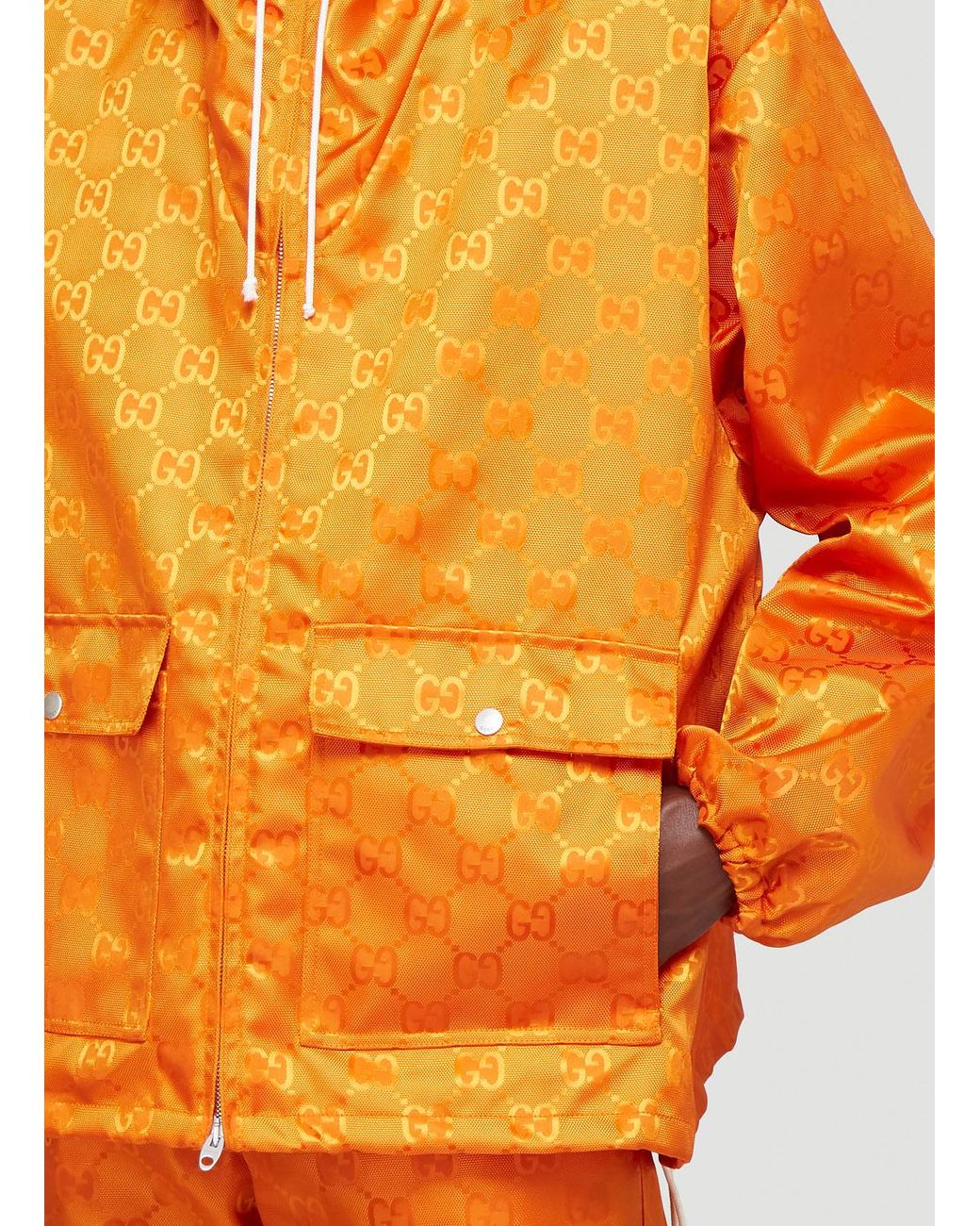 Gucci Synthetic Off The Grid Hooded Jacket in Orange for Men | Lyst 