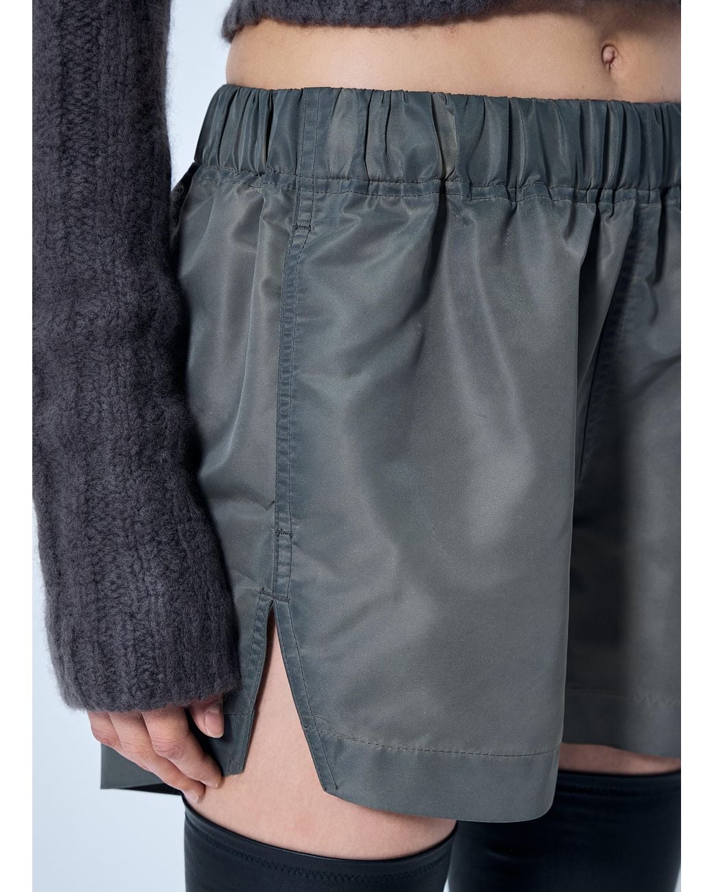 Rick Owens Blue Elasticated Waist Shorts