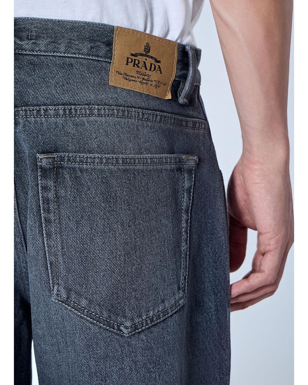 Prada Blue Five-Pocket Denim Jeans for men