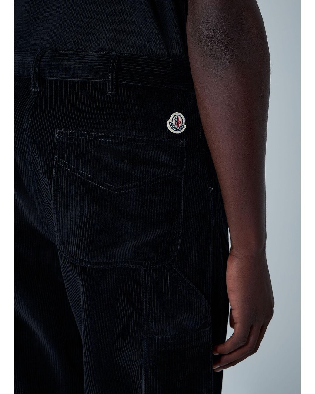 Moncler Black Cotton Pants for men