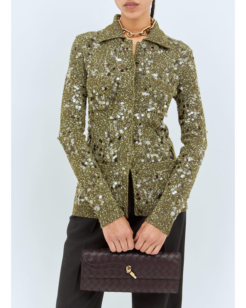 Bottega Veneta Multicolor Long Andiamo Clutch