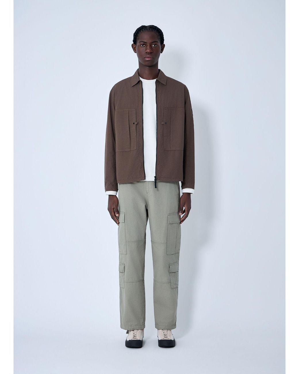 Stone Island Brown Logo Patch Jacket for men