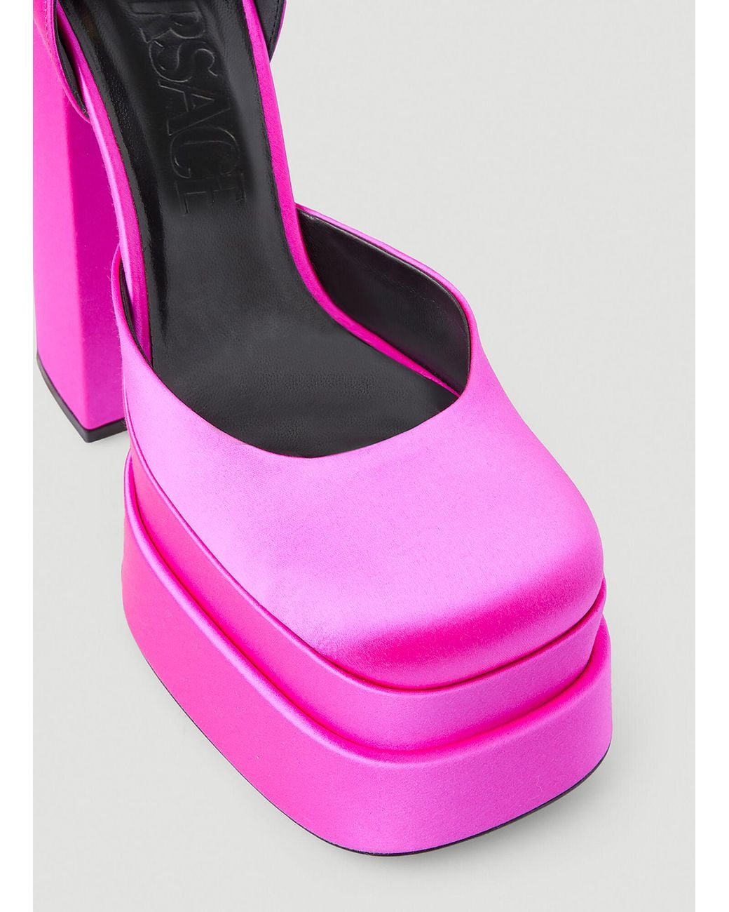 Versace Pink Medusa Aevitas Platform Heels