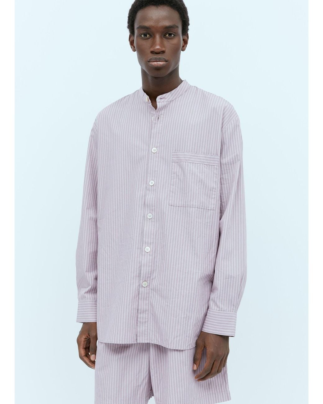 Tekla Blue X Birkenstock Band Collar Shirt