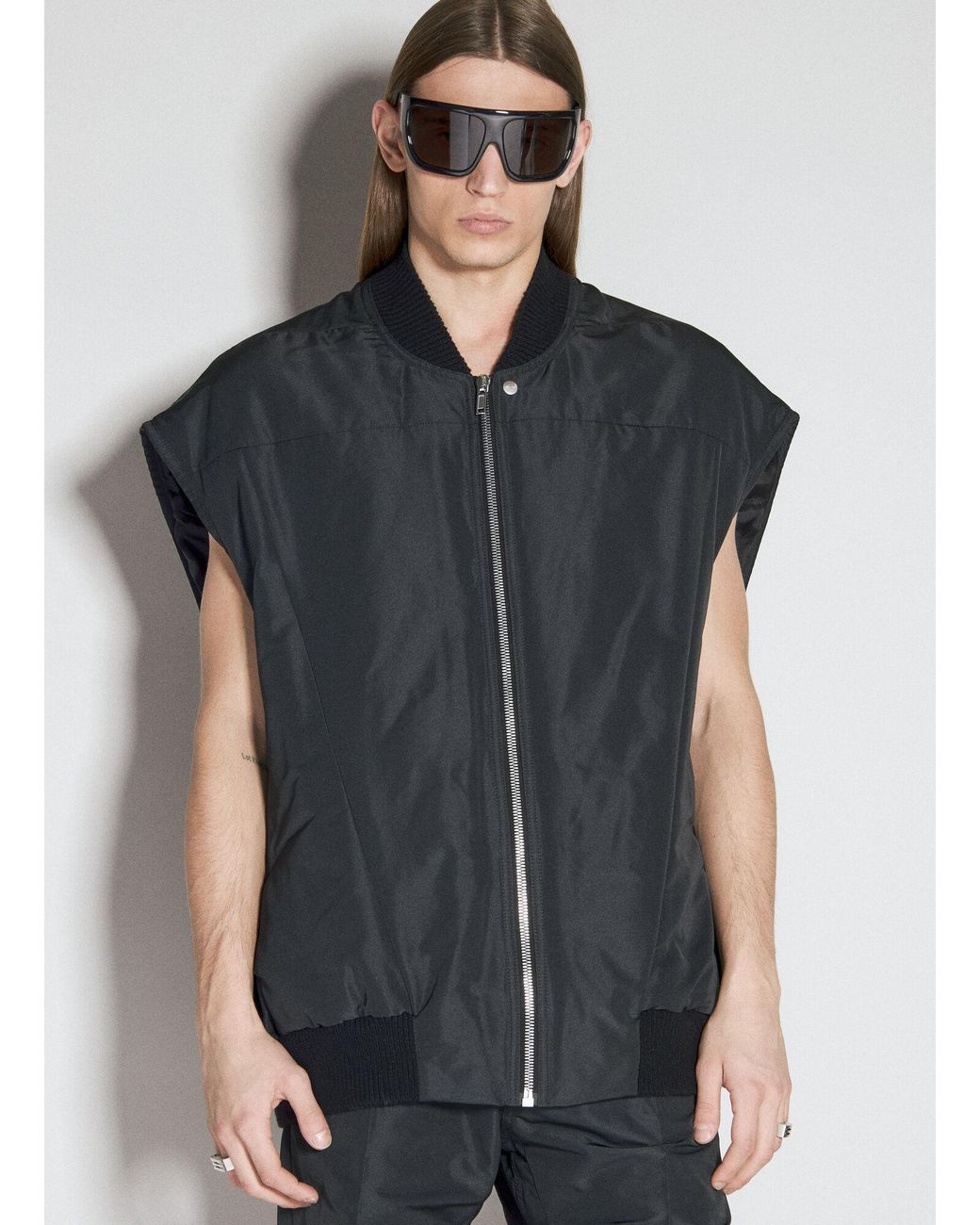 Rick Owens Gray Jumbo Flight Vest for men