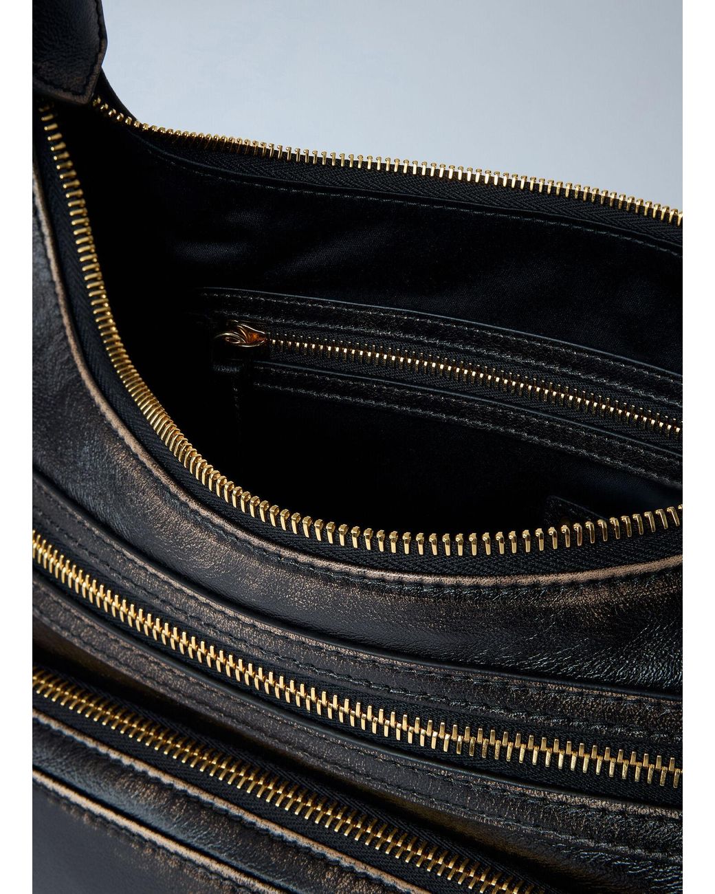 Miu Miu Black Pocket Leather Shoulder Bag
