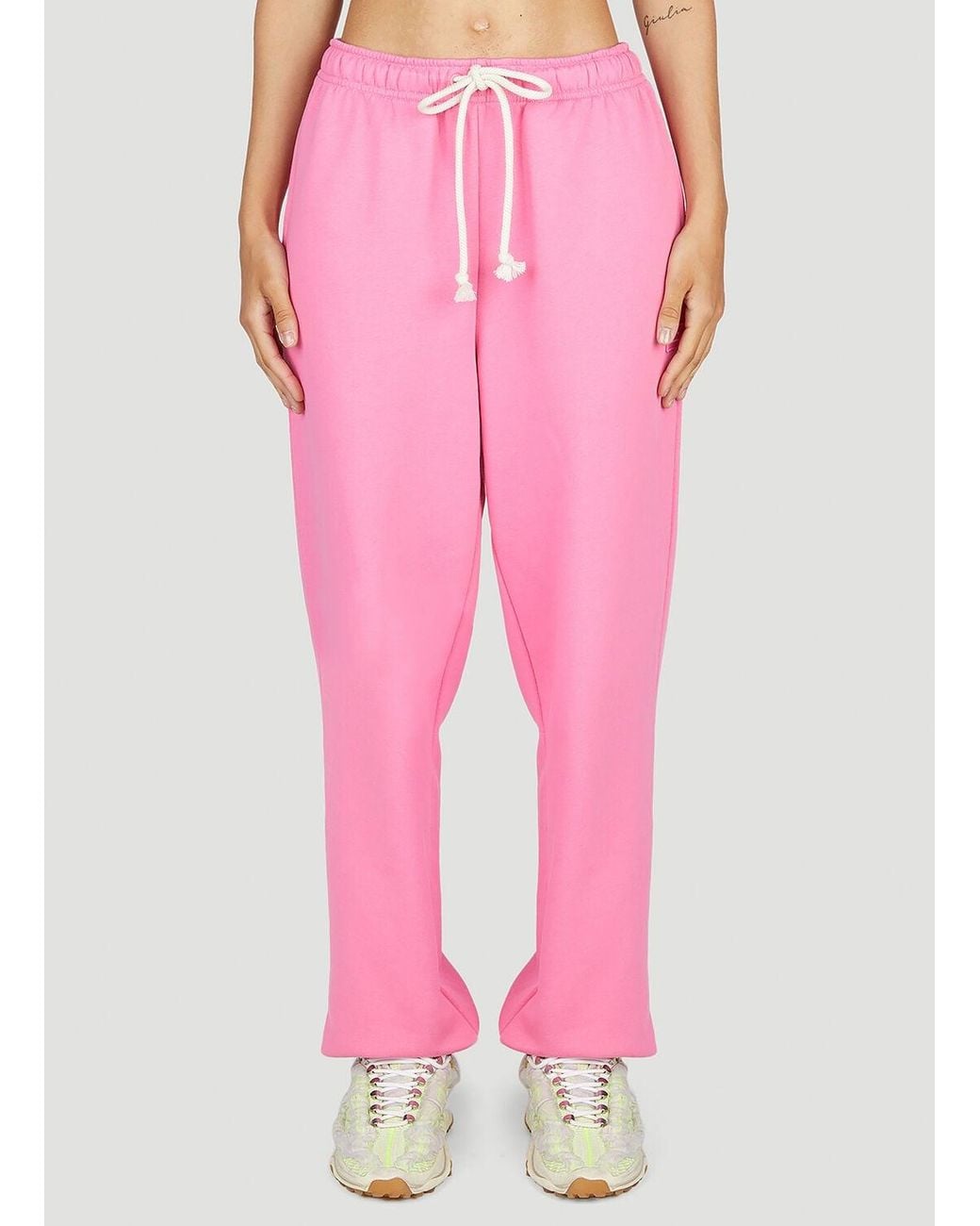 Acne Pink Face Patch Tracksuit Sweatpants