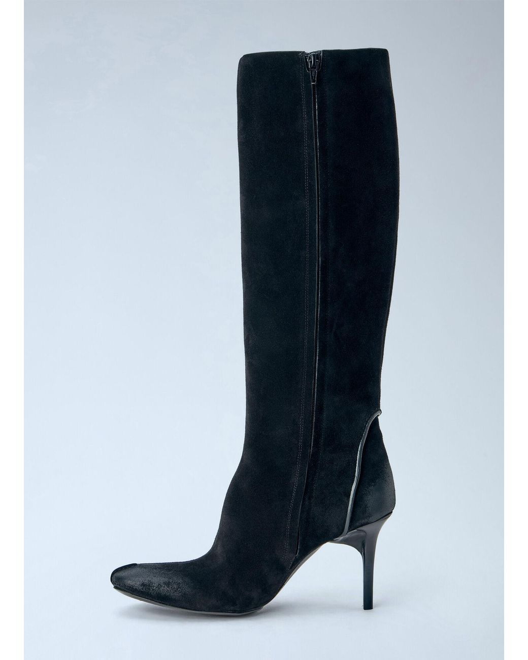 CAPASA MILANO Blue Suede Knee-high Boots