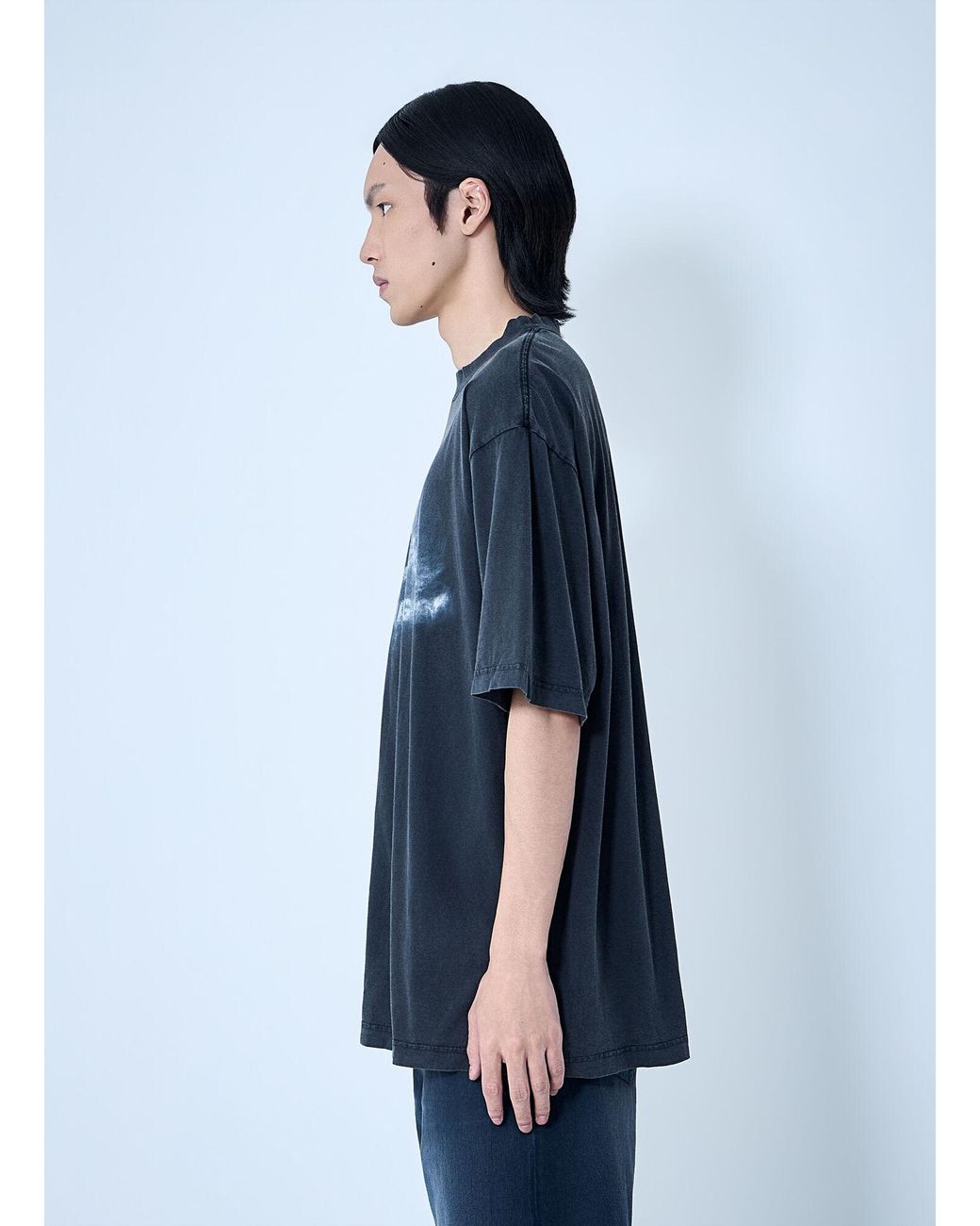 Balenciaga Blue Medium Fit T-Shirt for men