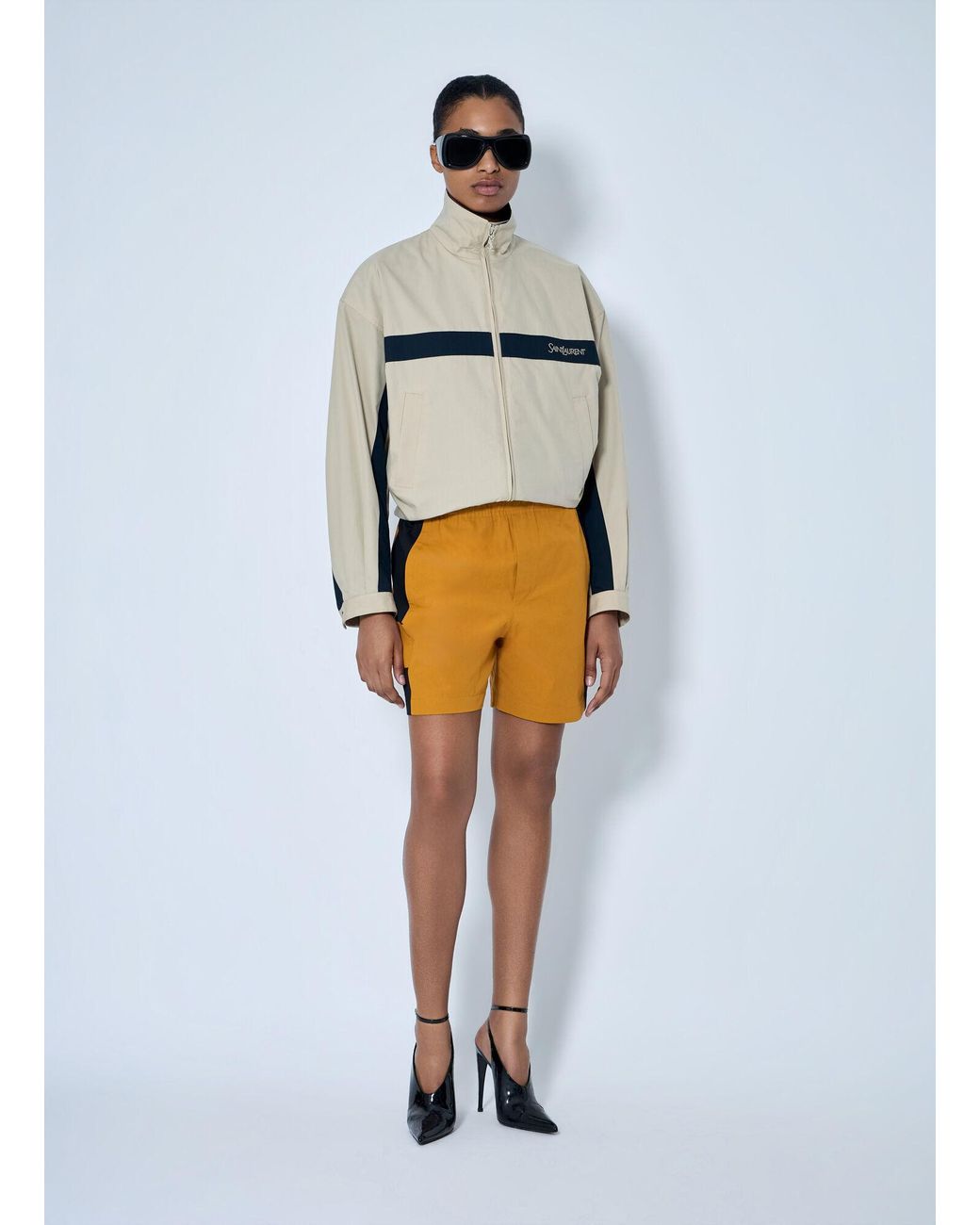 Saint Laurent Yellow Elasticated Waist Shorts