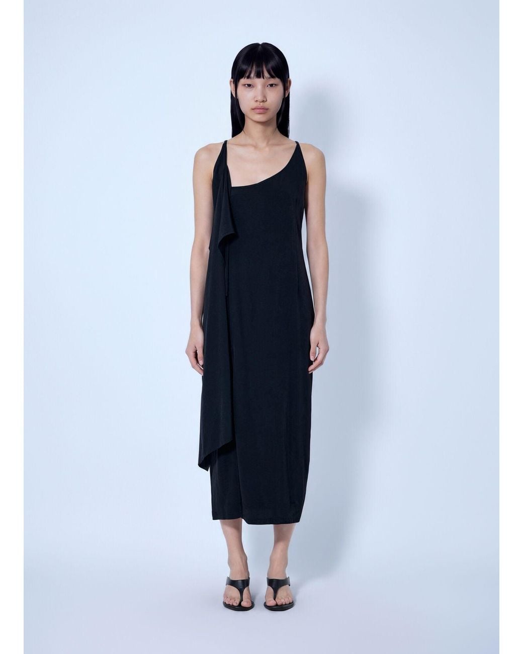 Yohji Yamamoto Blue Strap Slim Fit Dress