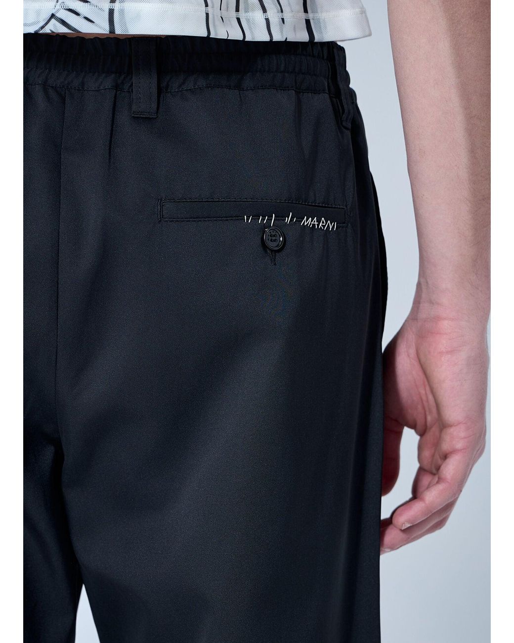 Marni Blue Water-Repellent Pants for men