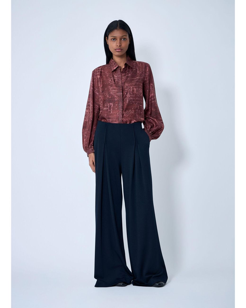 Max Mara Red Silk Shirt