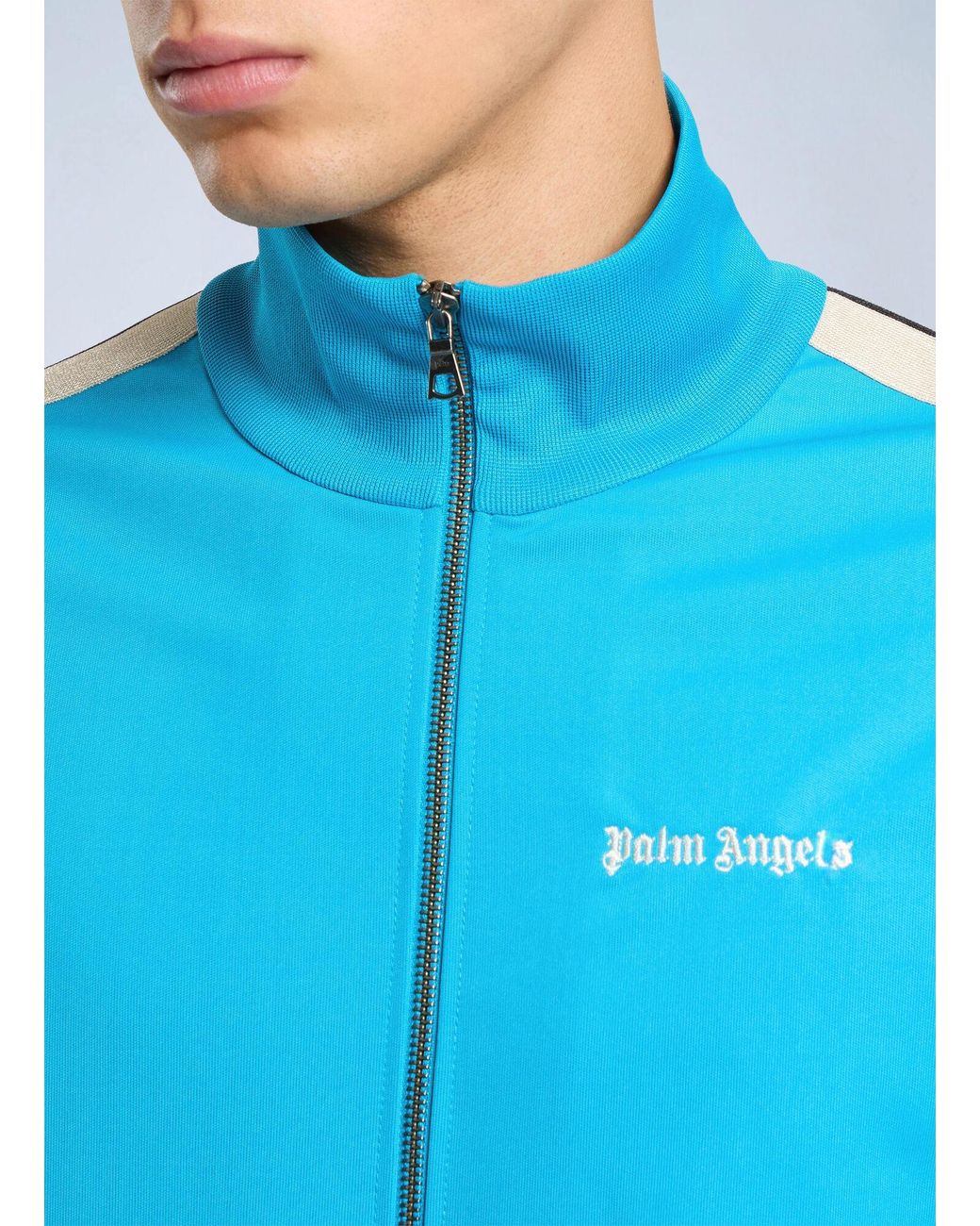 Palm Angels Blue Classic Logo Track Jacket for men