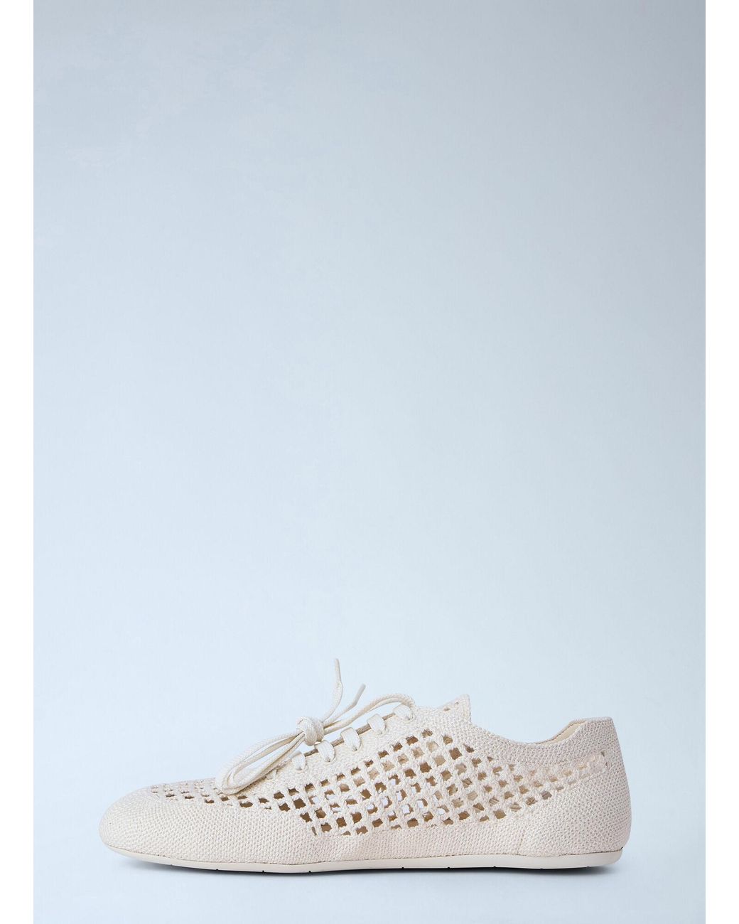Prada White Collapse Crochet Sneakers