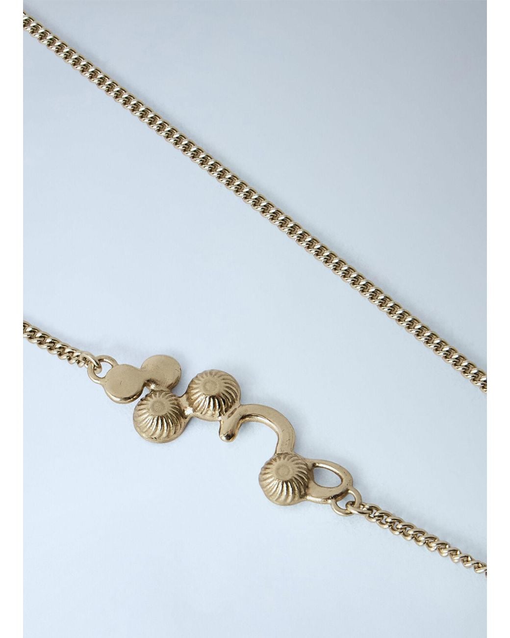 Dries Van Noten Blue Intricate Pendant Necklace