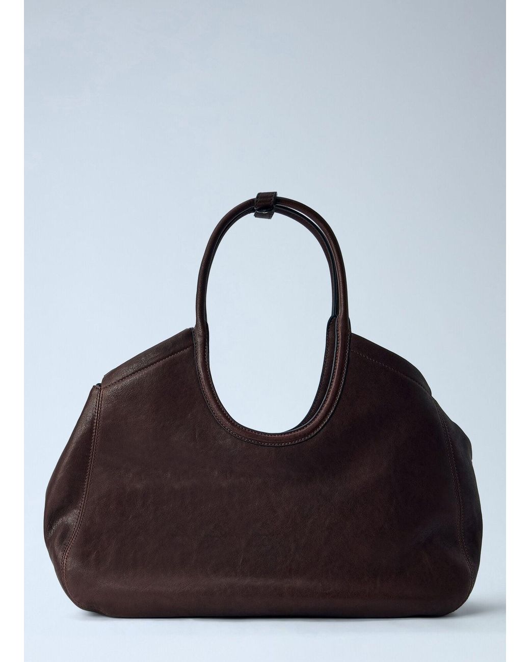 Miu Miu Brown Ivy Nappa Leather Shopping Bag