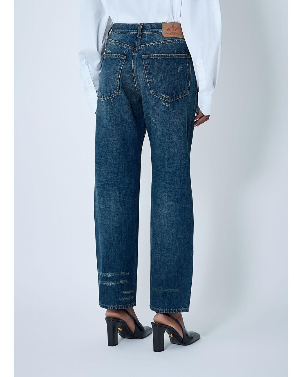Prada Blue Five-Pocket Jeans