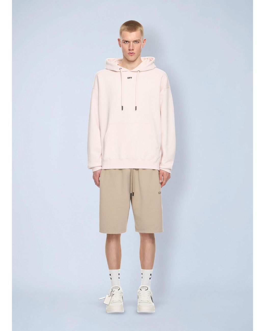 Off-White c/o Virgil Abloh Brown Paint Arrow Skate Hoodie for men