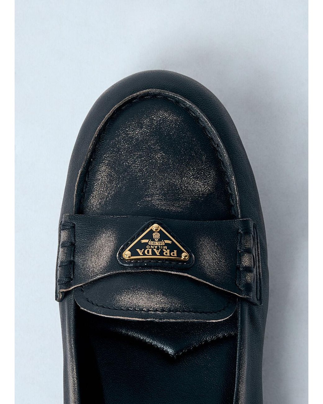 Prada Multicolor Logo Plaque Loafters