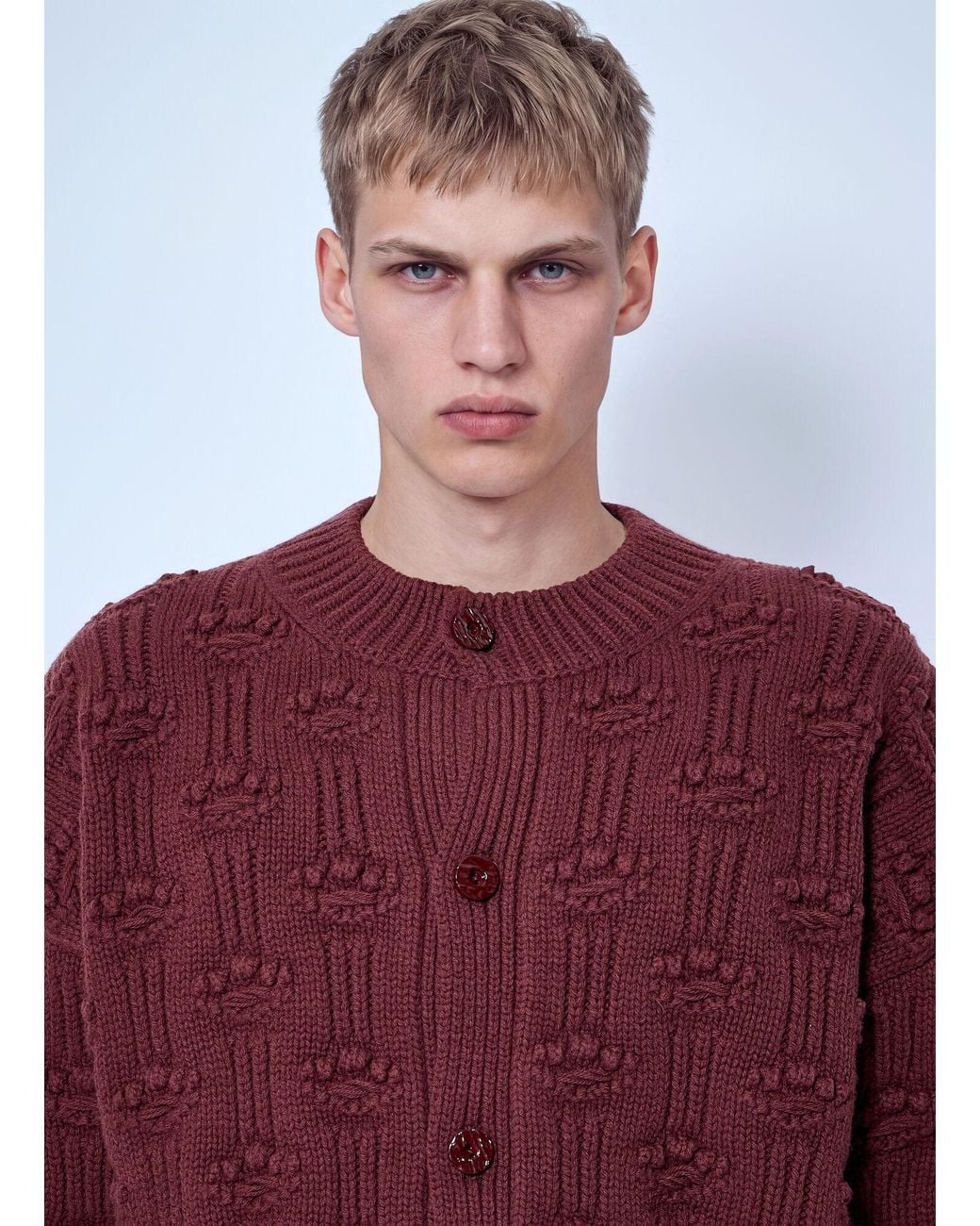 Marni Textured Knit Cardigan for men