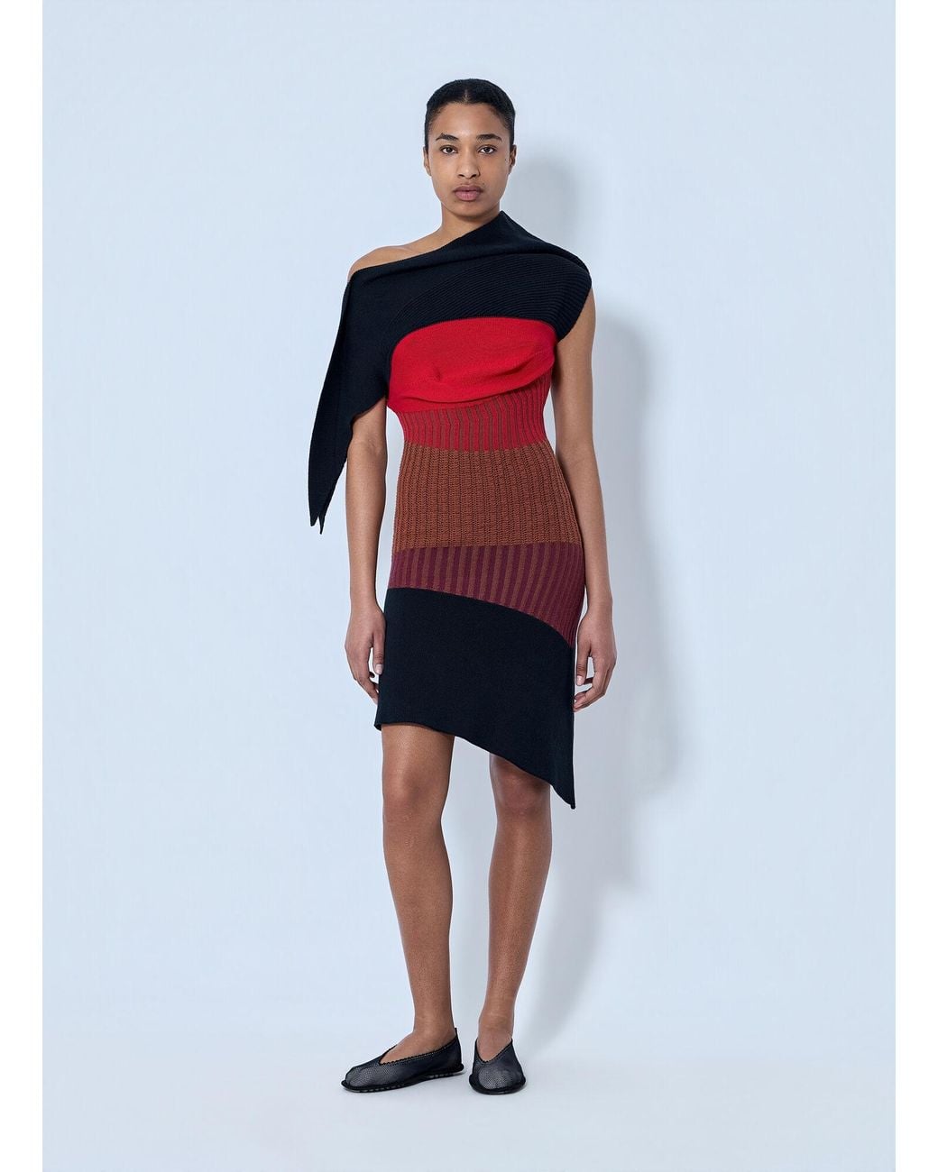 Kiko Kostadinov Red Lemoyne Knitted Dress
