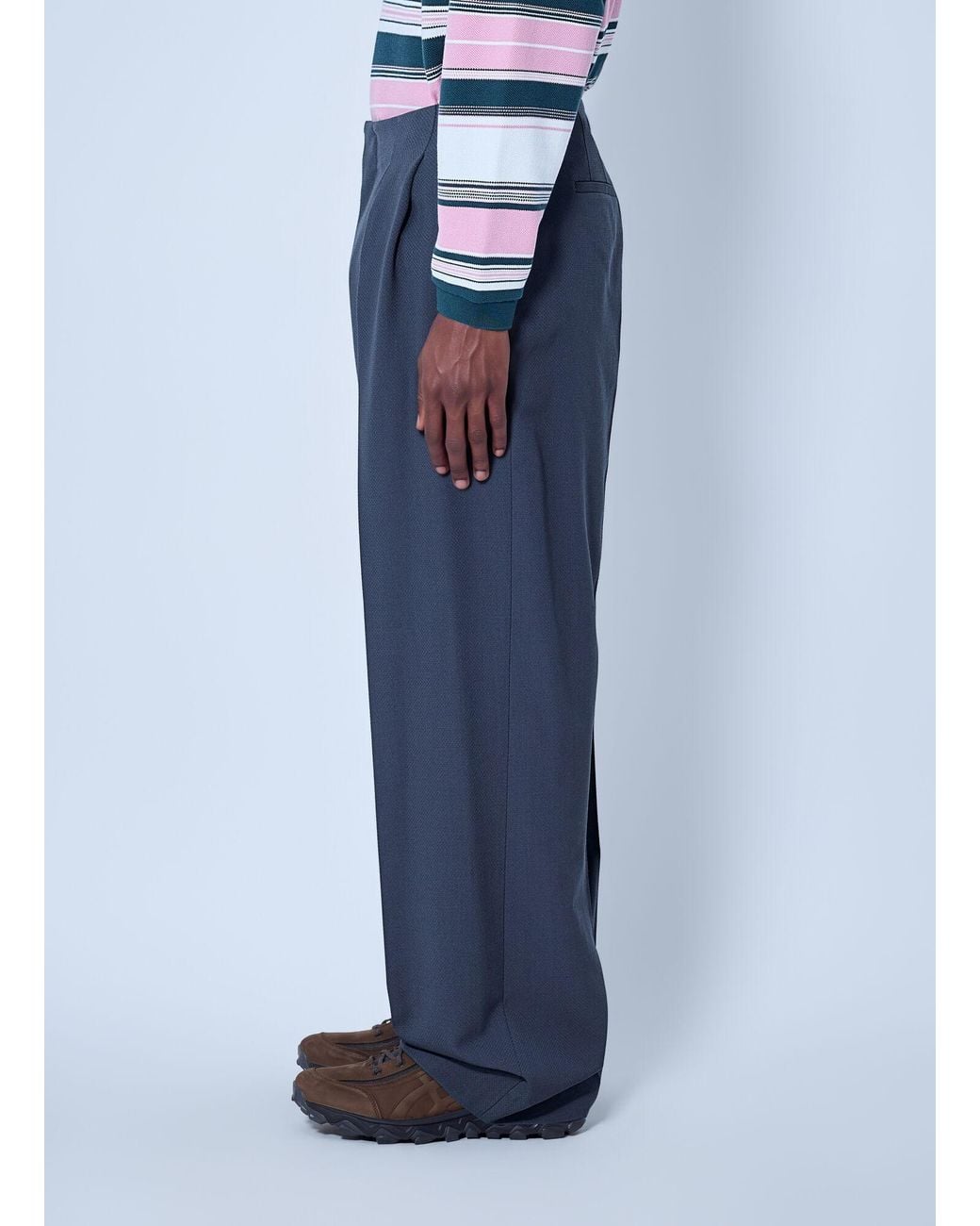 Lacoste Blue Runway Straight Fit Tailored Jacquard Pants for men