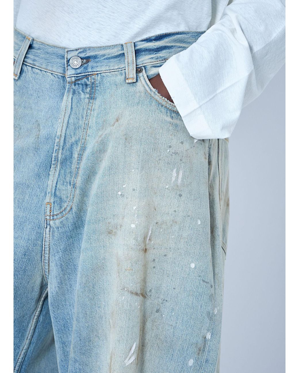 Acne Blue 2023 U Trafalgar Loose Fit Jeans for men