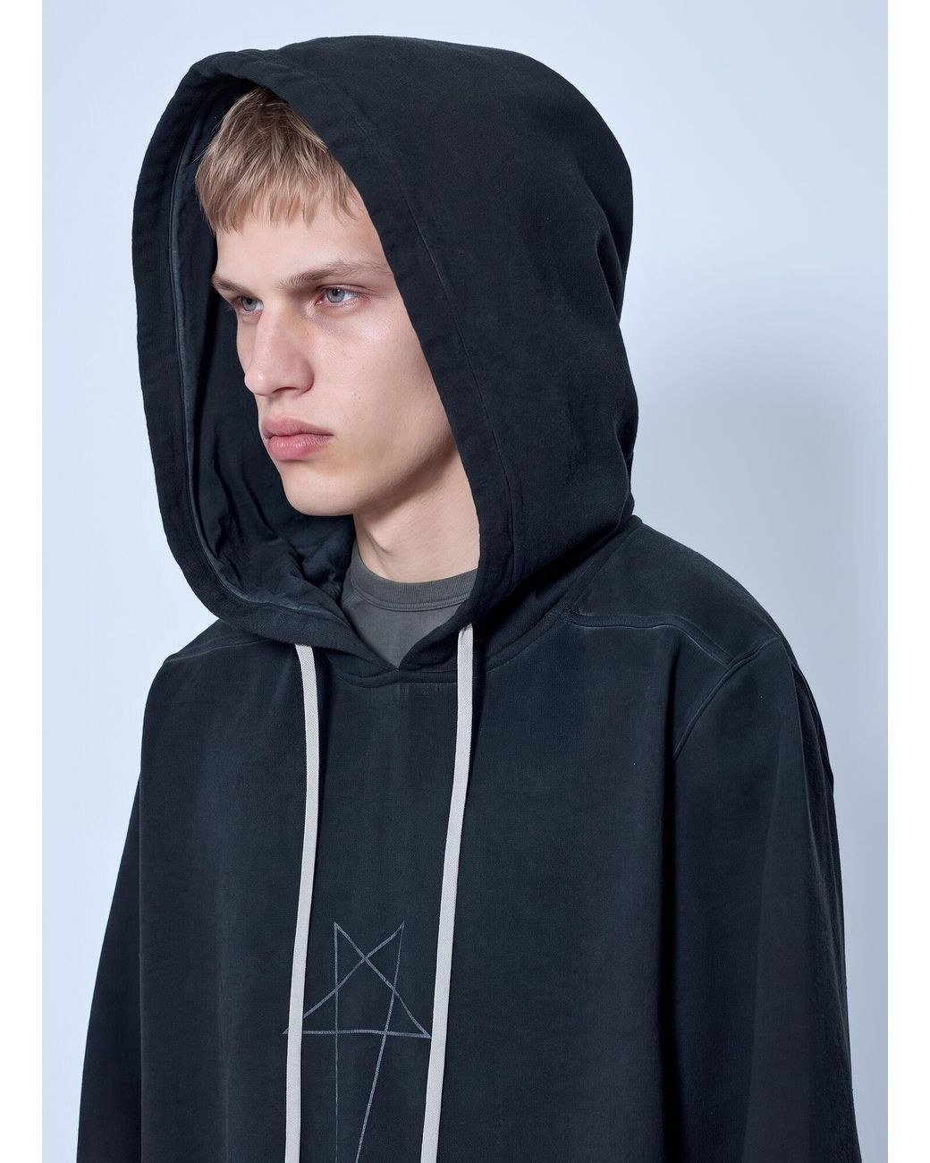 Rick Owens Blue Drkshdw Oversized Hoodie for men