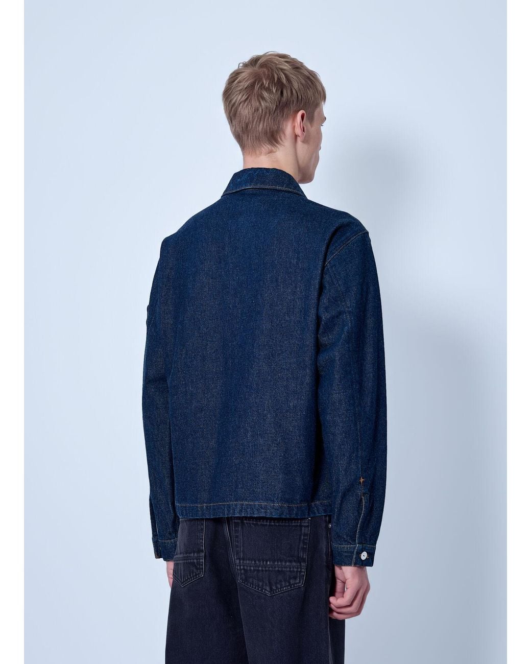 Stone Island Blue Denim Shirt Jacket for men