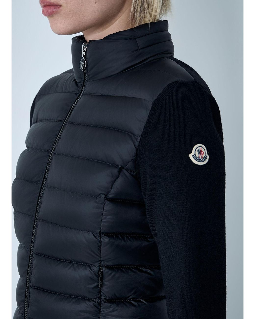 Moncler Blue Wool-Blend Cardigan